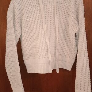 Elegant White Knit Cardigan